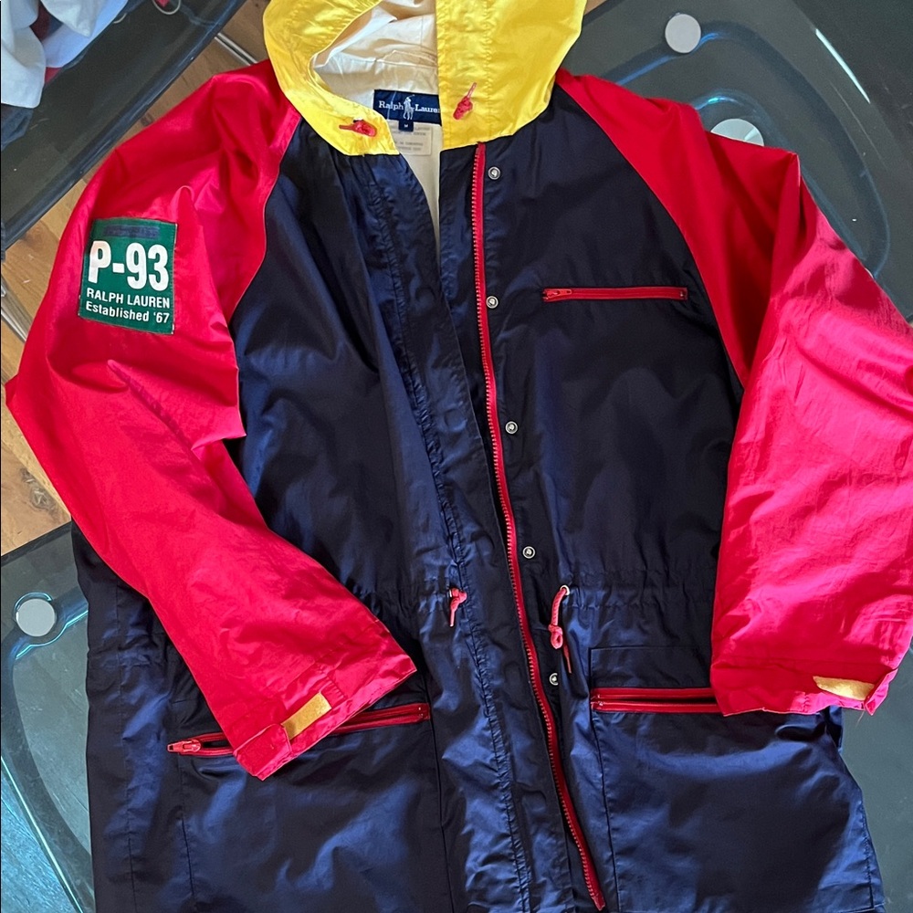 Ralph Lauren Red and Blue Hooded Jacket